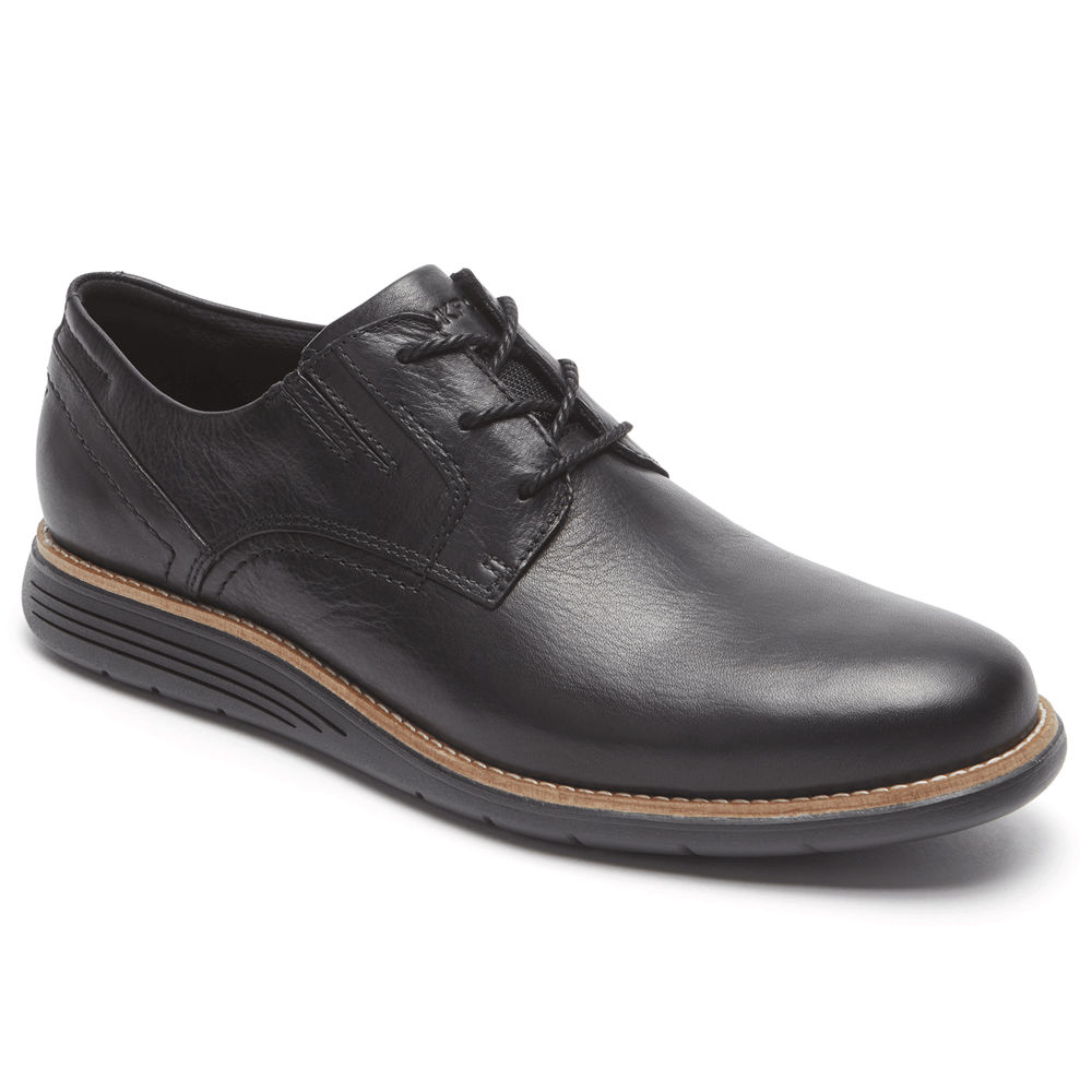 Zapatos De Vestir Rockport Hombre Mexico - Total Motion Sport Plain Toe Negros - CLIBM3657